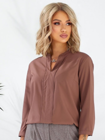 Блуза LadyLike модель ll806110085-korichnevij Блуза LadyLike модель ll806110085-korichnevij Фото