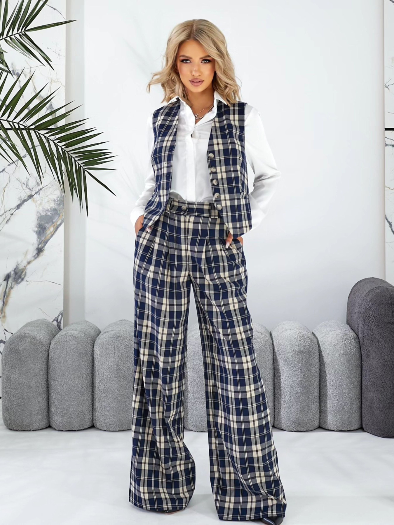 Брюки палаццо LadyLike модель ll193663364-bezhevij Фото