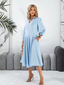 Платье миди LadyLike модель ll228410069-blakitnij Фото