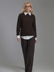 Брюки классические TrikoBakh модель 3072-chornij-shokolad Фото