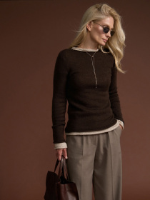 Джемпер TrikoBakh модель 2861-shokoladnij Джемпер TrikoBakh модель 2861-shokoladnij Фото