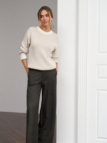 Палаццо TrikoBakh модель 3075-bezhevij-melanzh Фото