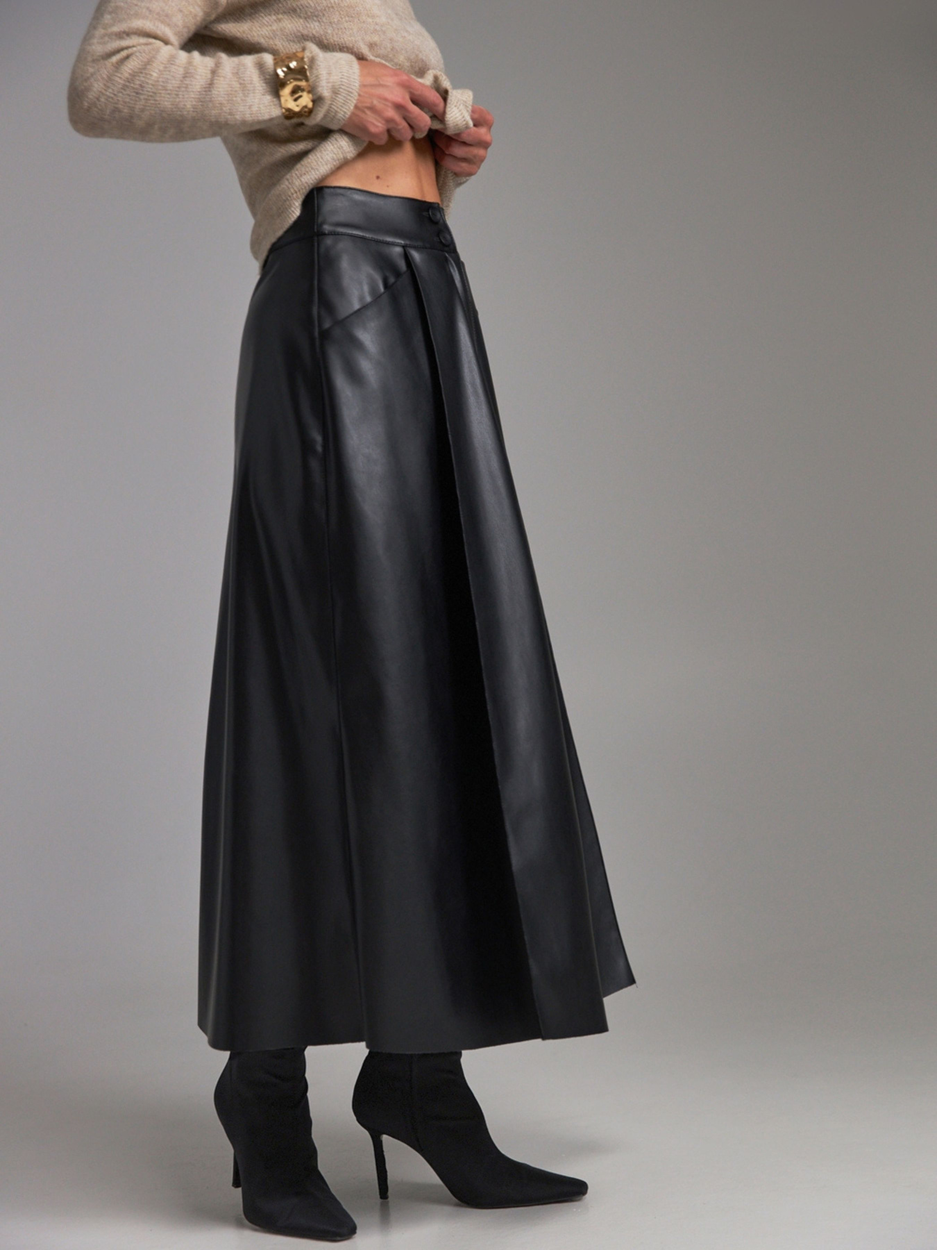 Юбка миди TrikoBakh модель 3073-chornij Фото