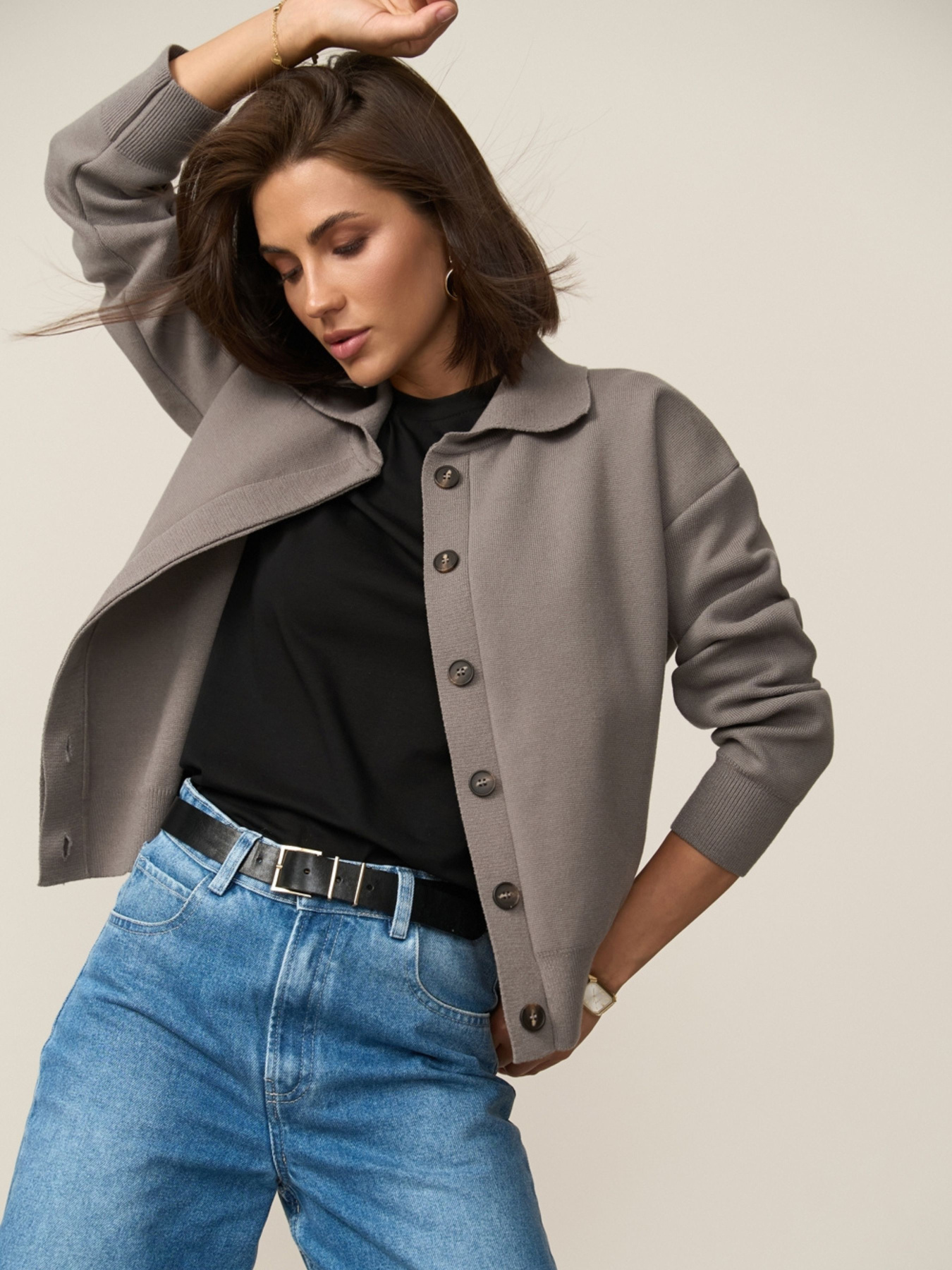 Кардиган TrikoBakh модель 2889-temnij-taup Фото