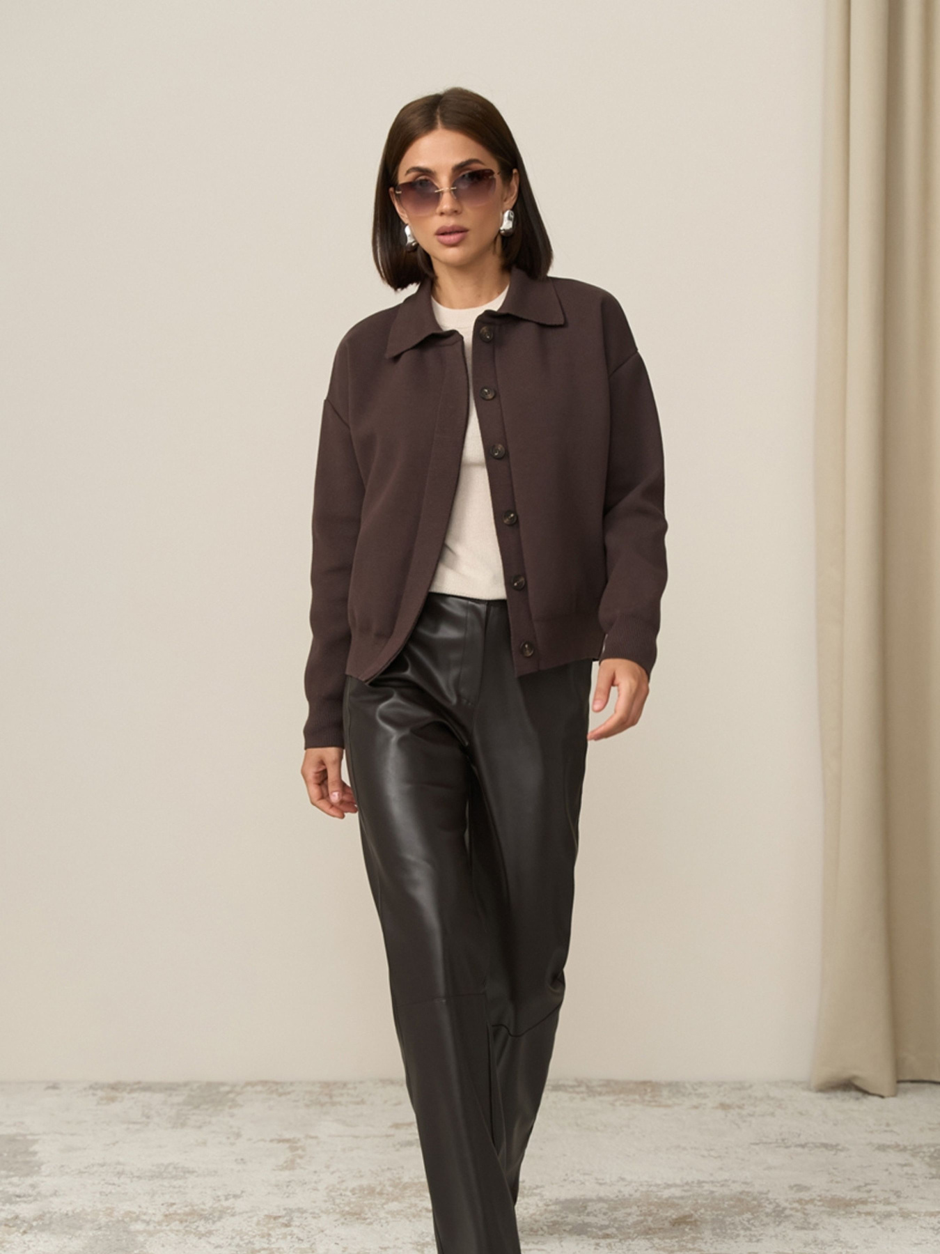 Кардиган TrikoBakh модель 2889-chornij-shokolad Фото