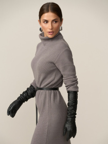 Платье миди TrikoBakh модель 2864-temnij-taup Фото