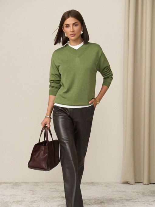 Джемпер TrikoBakh модель 2886-oliva Фото