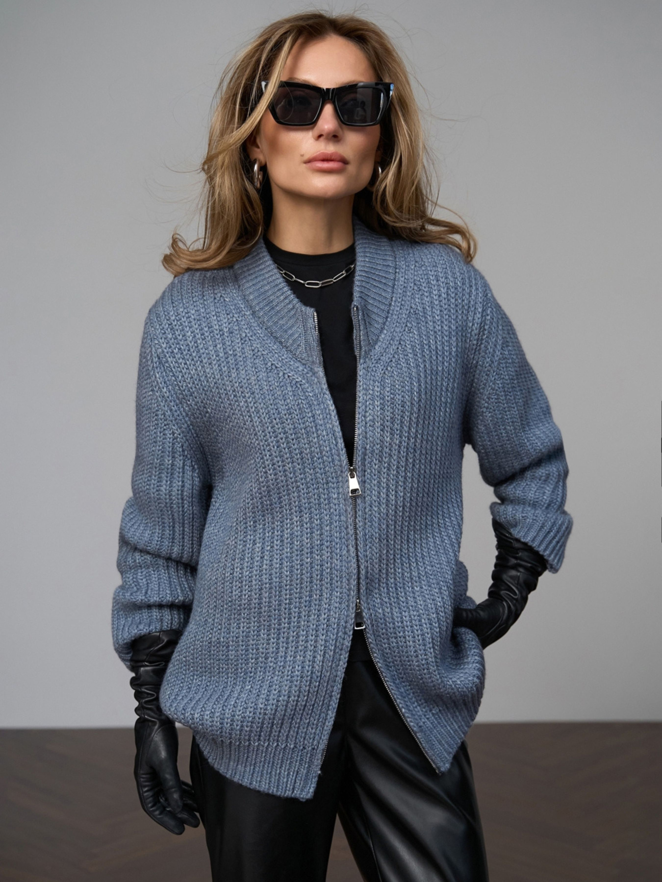 Кардиган TrikoBakh модель 2830-dzhinsovij Фото