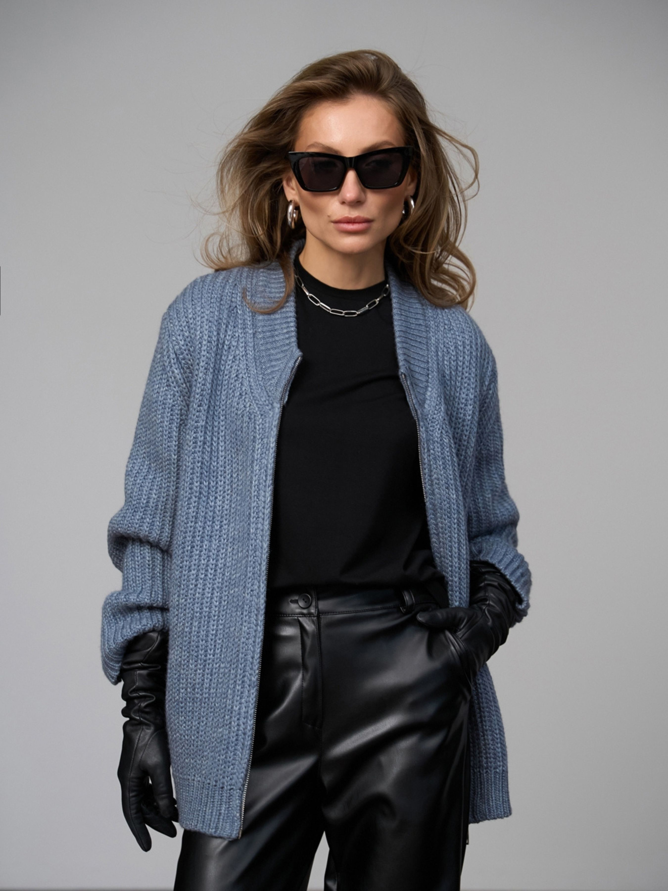 Кардиган TrikoBakh модель 2830-dzhinsovij Фото