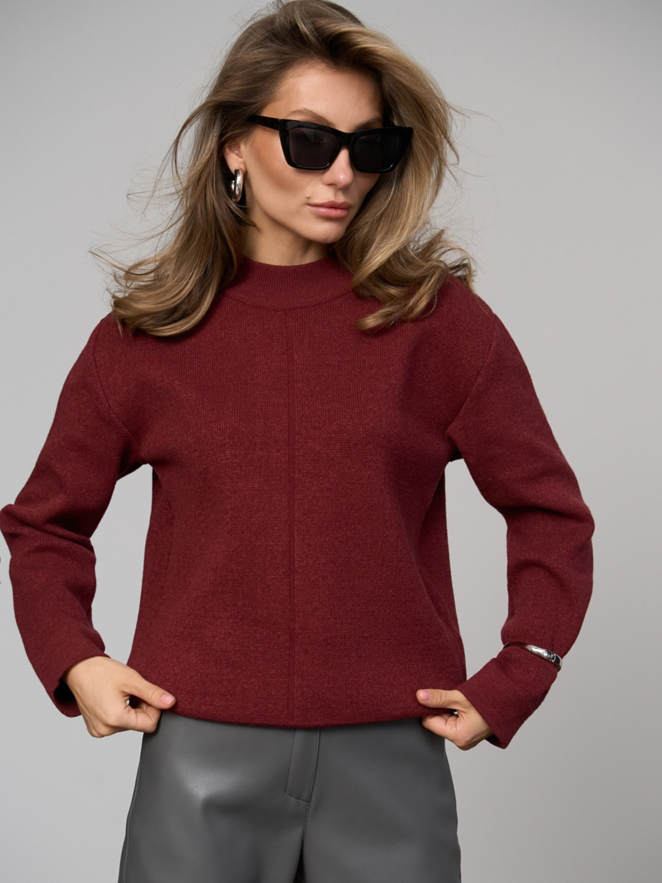 Джемпер TrikoBakh модель 2806-marsala Фото