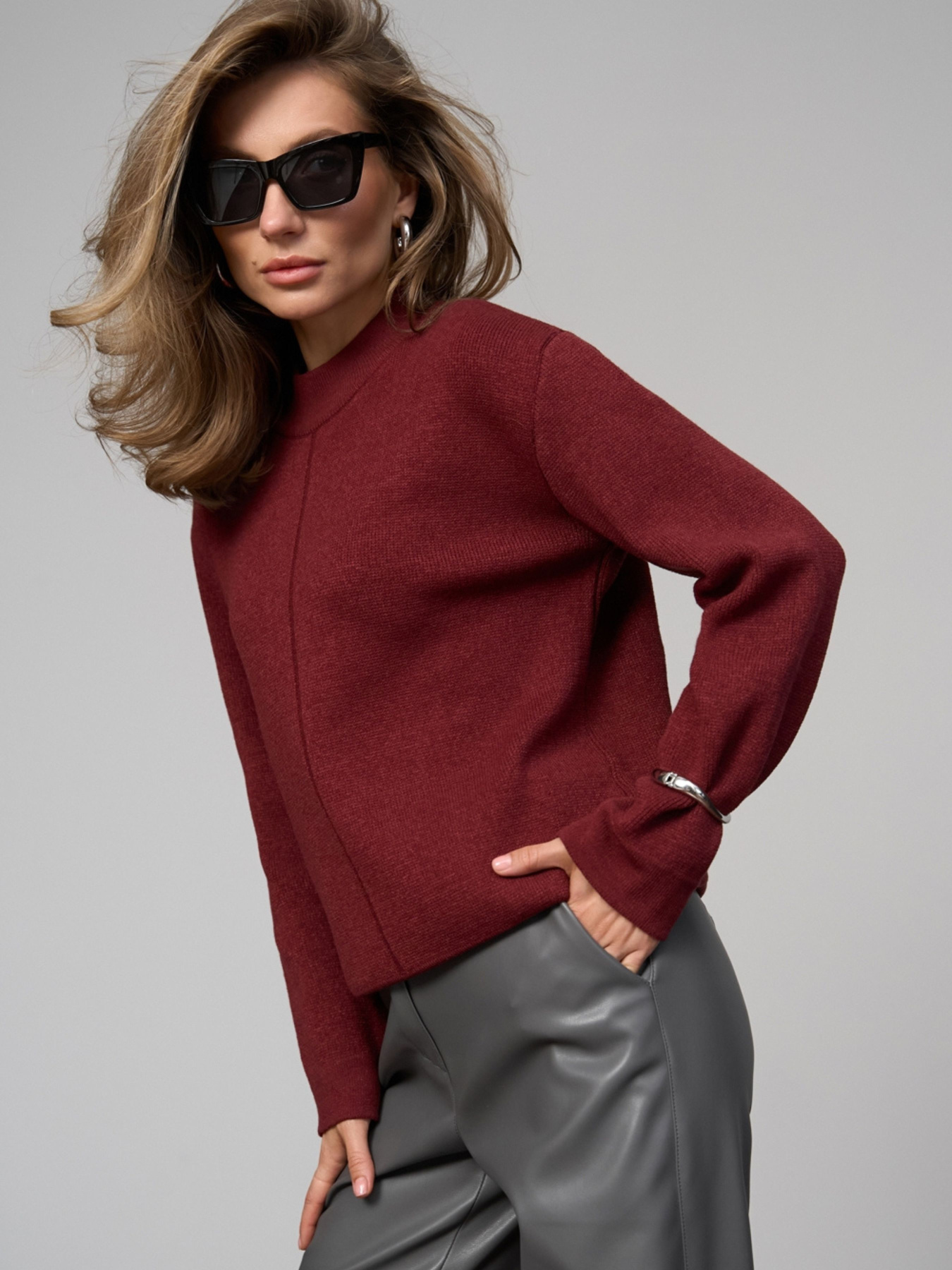 Джемпер TrikoBakh модель 2806-marsala Фото
