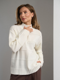 Свитер TrikoBakh модель 2804-molochnij Свитер TrikoBakh модель 2804-molochnij Фото