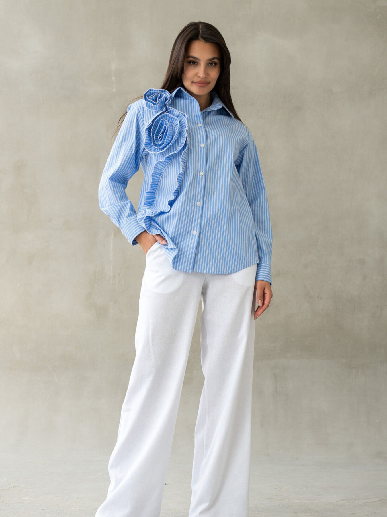 Рубашка RiMari модель 0325-blakitnij-smuzhka Фото