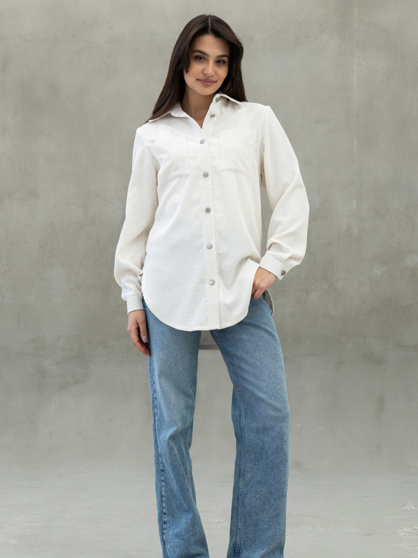 Рубашка повседневная RiMari модель 0125-moloko Фото