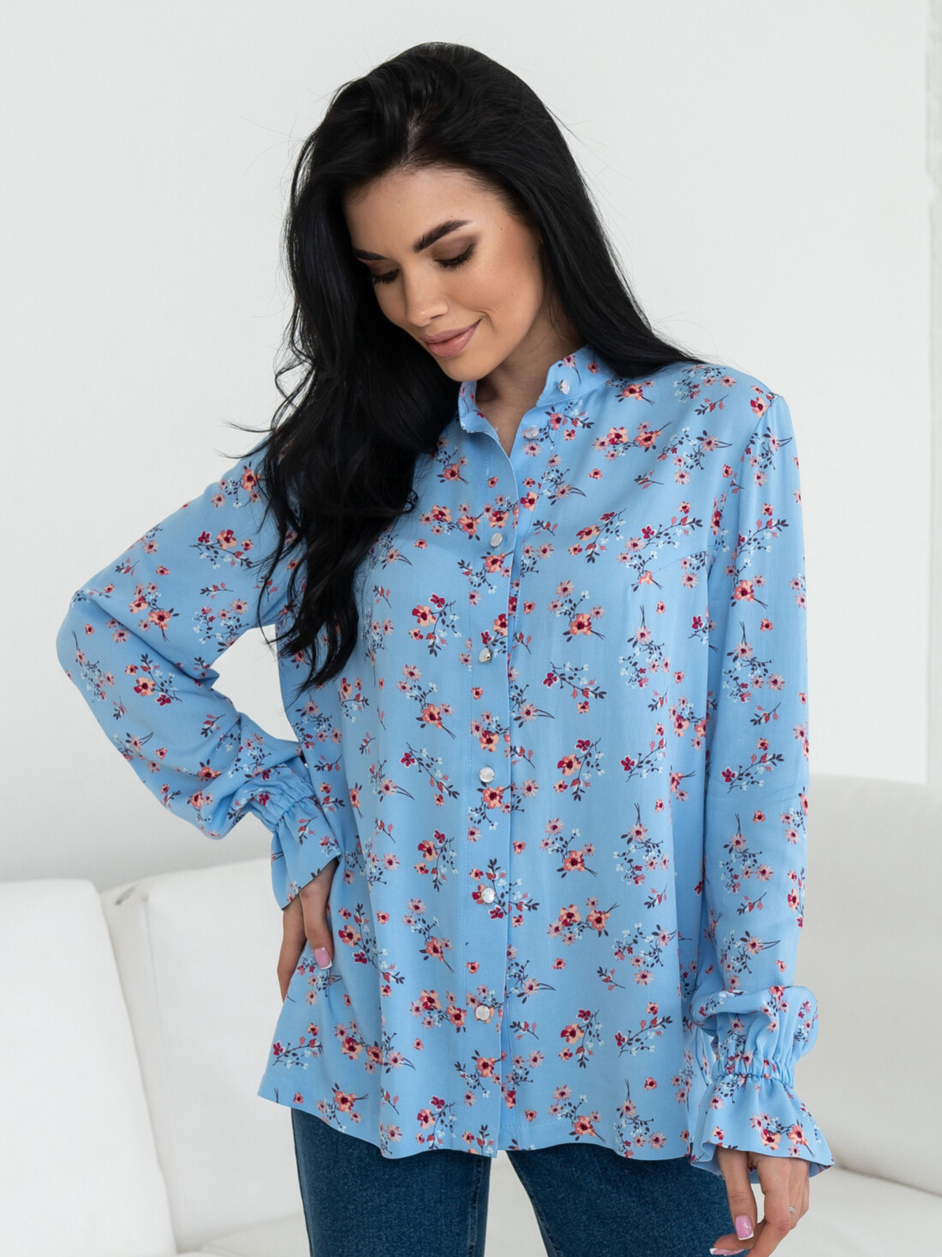 Блуза RiMari модель 0124-blakitnij-print Фото