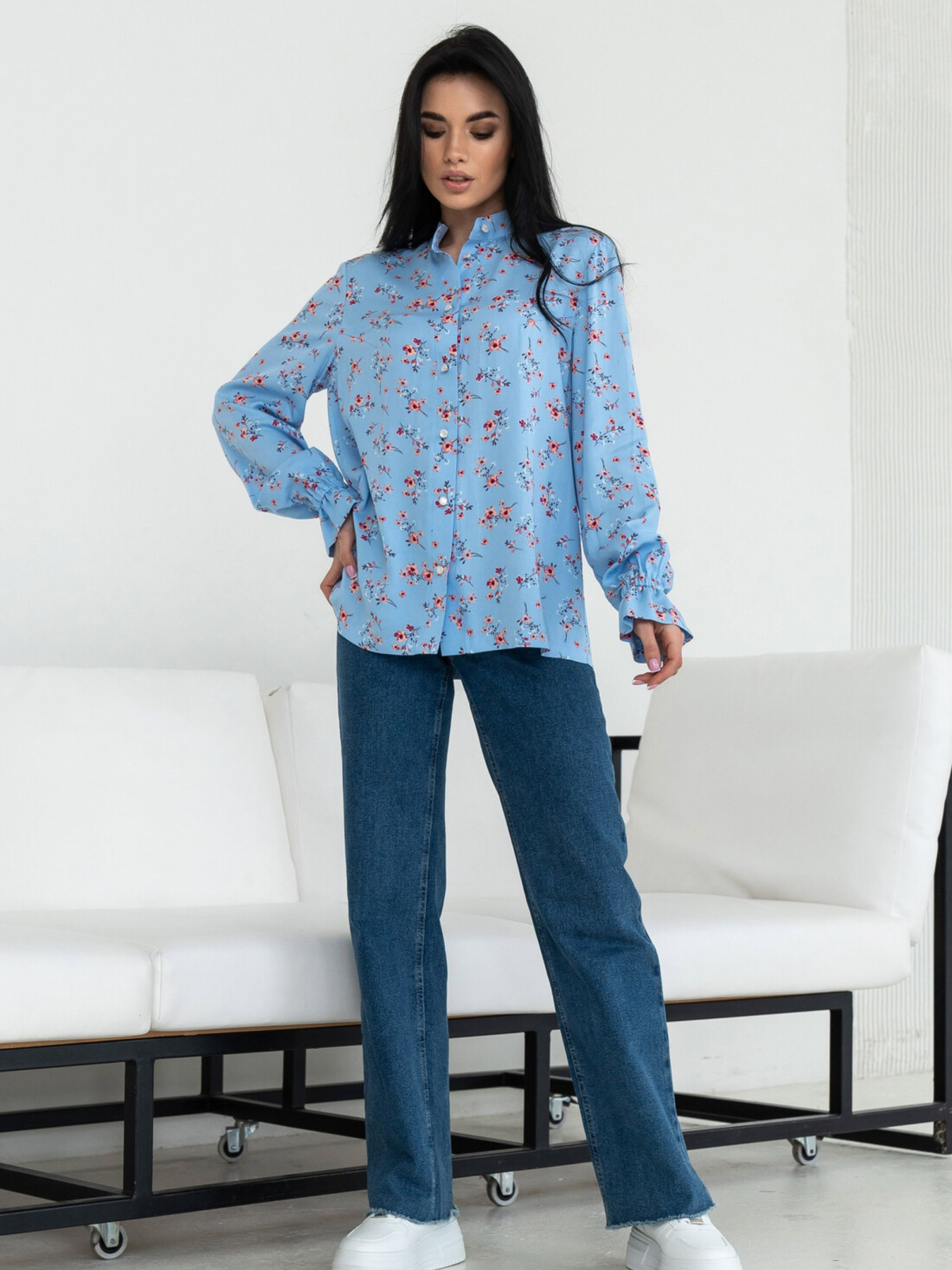 Блуза RiMari модель 0124-blakitnij-print Фото