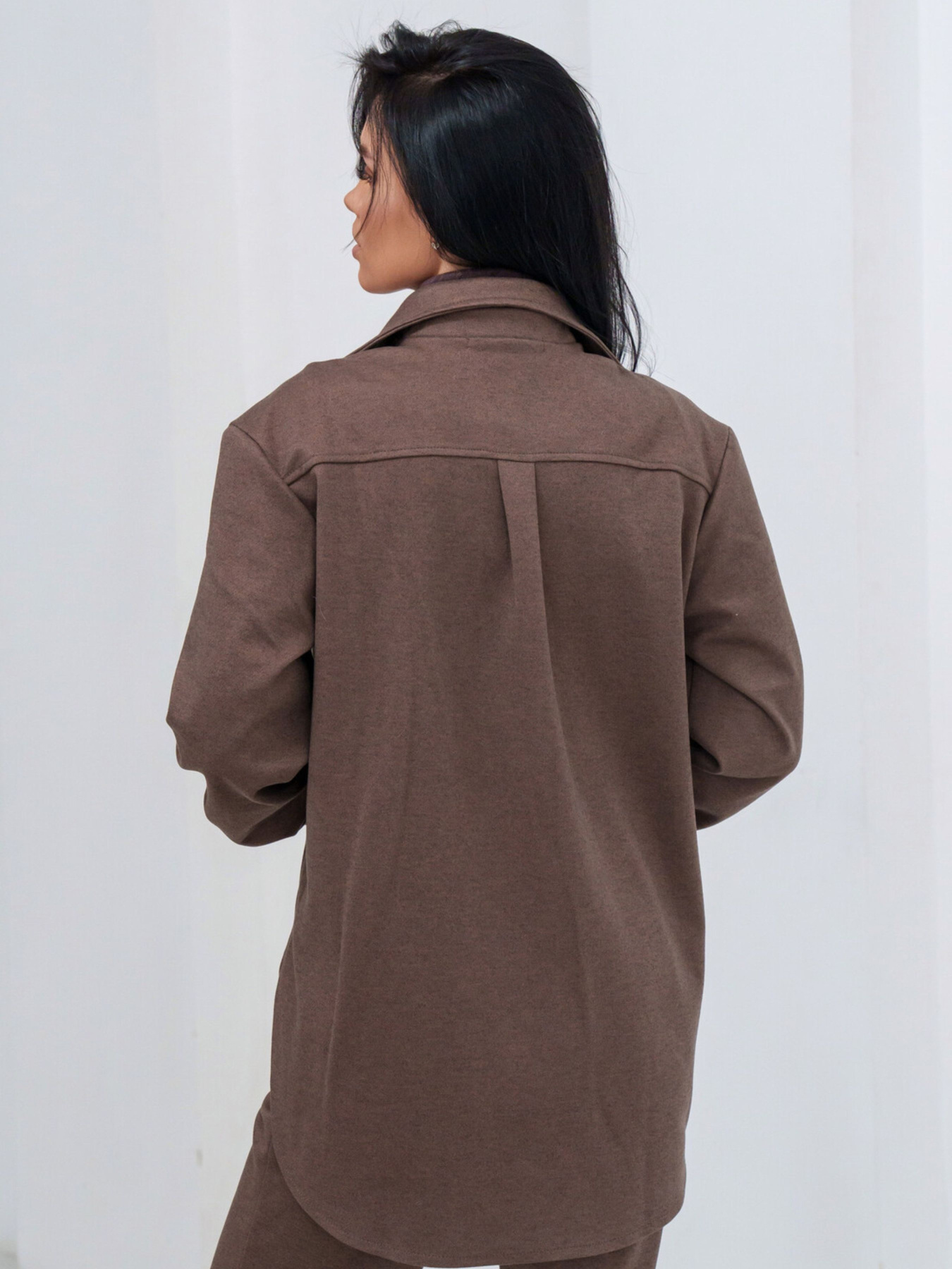 Рубашка повседневная RiMari модель 0323-shokolad Фото