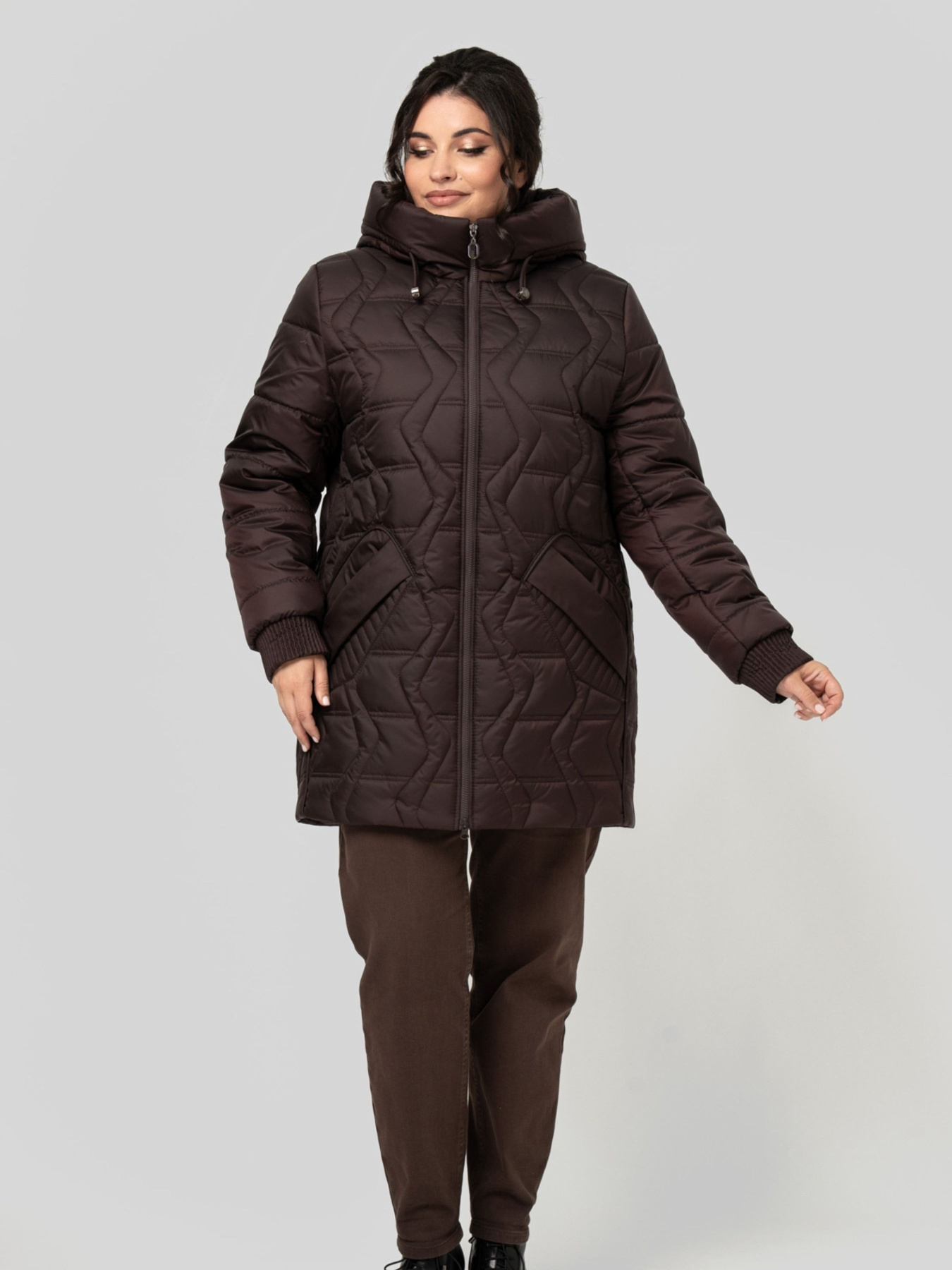 Зимняя куртка All Posa модель ap102524p-grkij-shokolad Фото