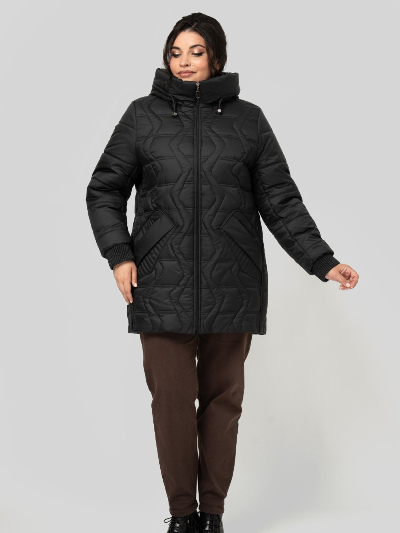 Зимняя куртка All Posa модель ap102524p-chornij Фото