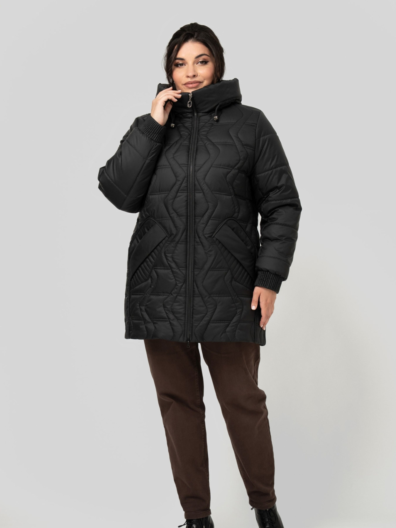 Зимняя куртка All Posa модель ap102524p-chornij Фото