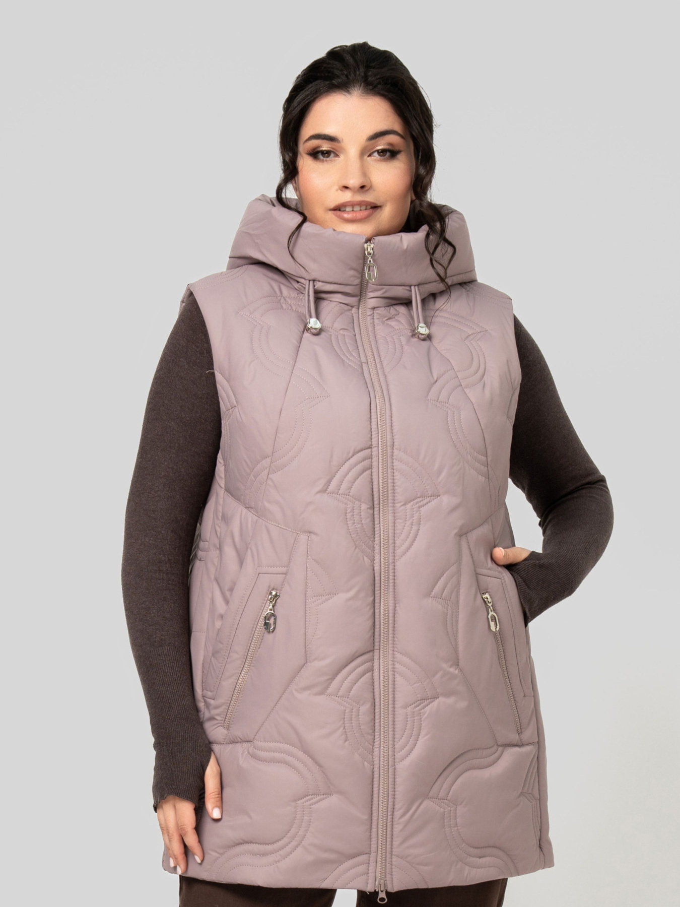 Утепленный жилет All Posa модель ap102477p-dimchasta-troqnda Фото