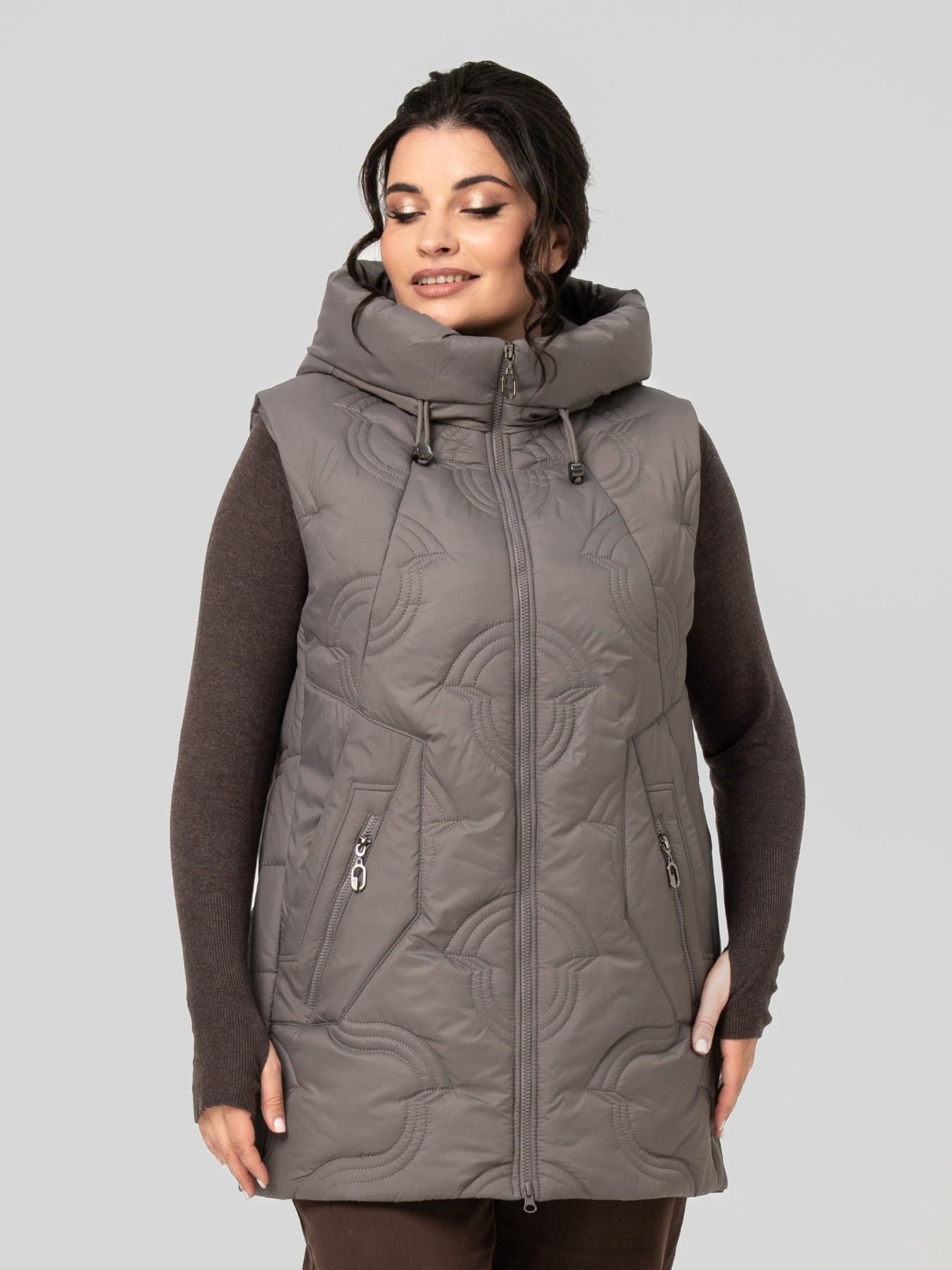 Жилет с утеплителем All Posa модель ap102477p-moko Фото