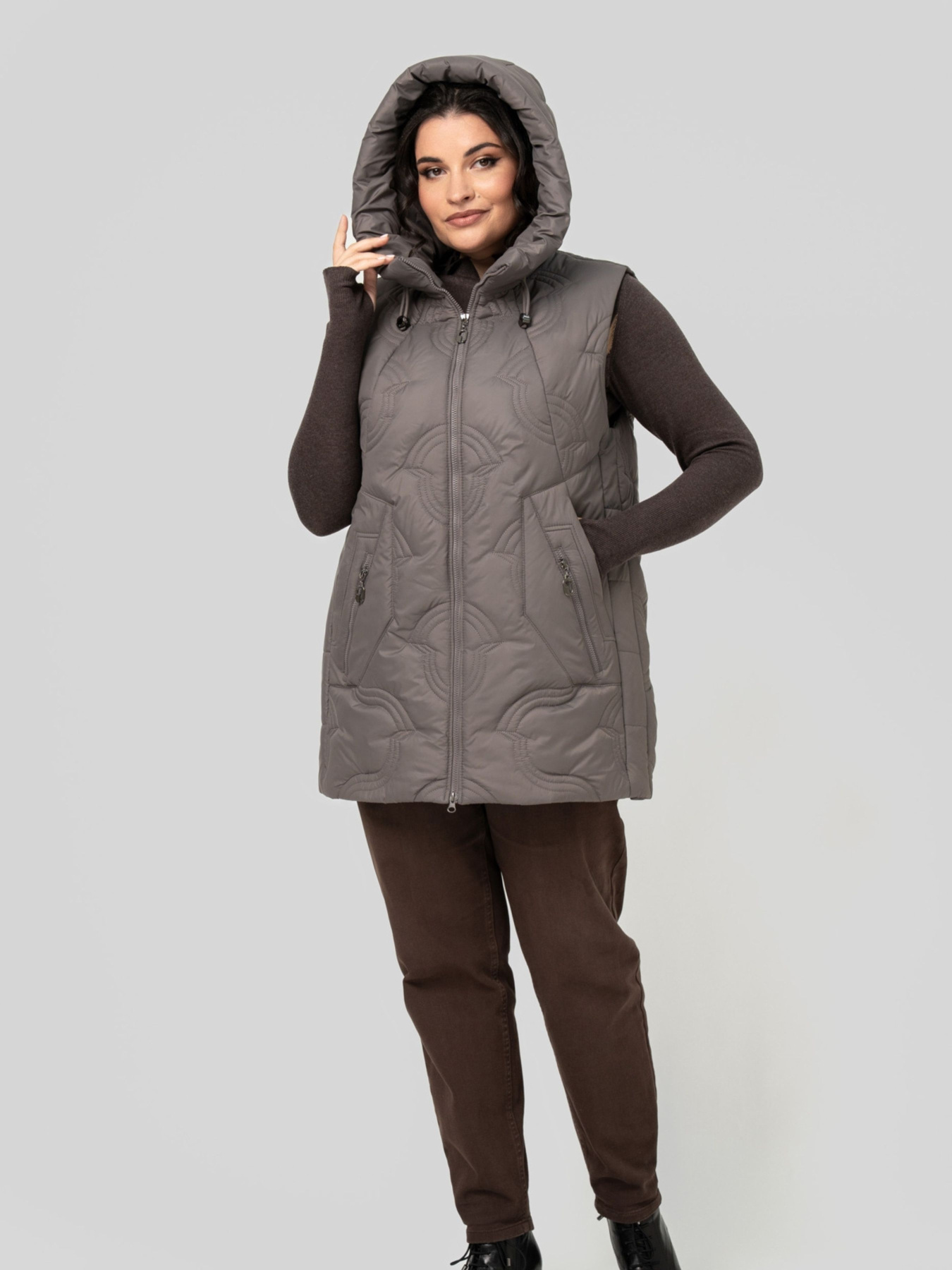 Утепленный жилет All Posa модель ap102477p-moko Фото