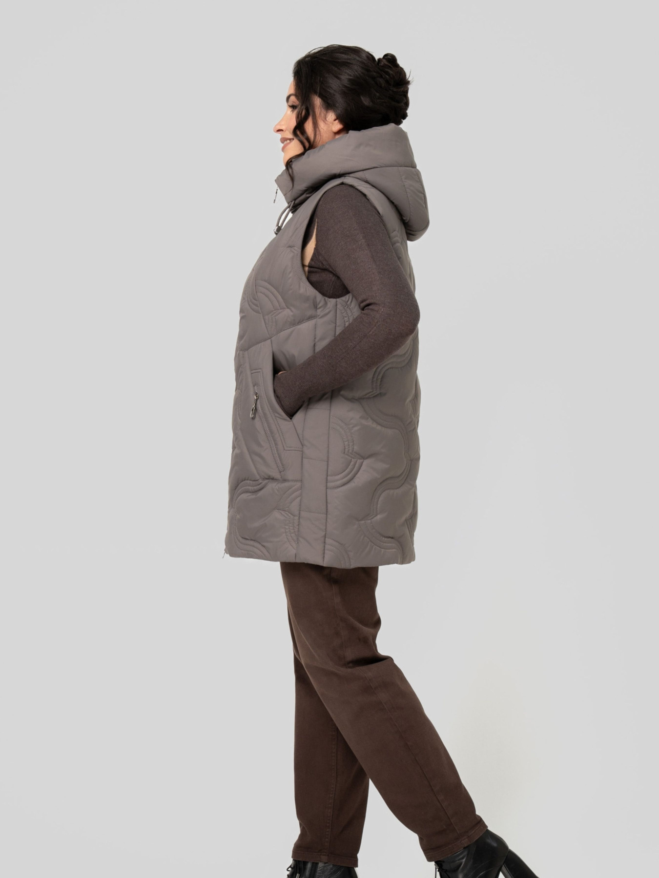 Утепленный жилет All Posa модель ap102477p-moko Фото