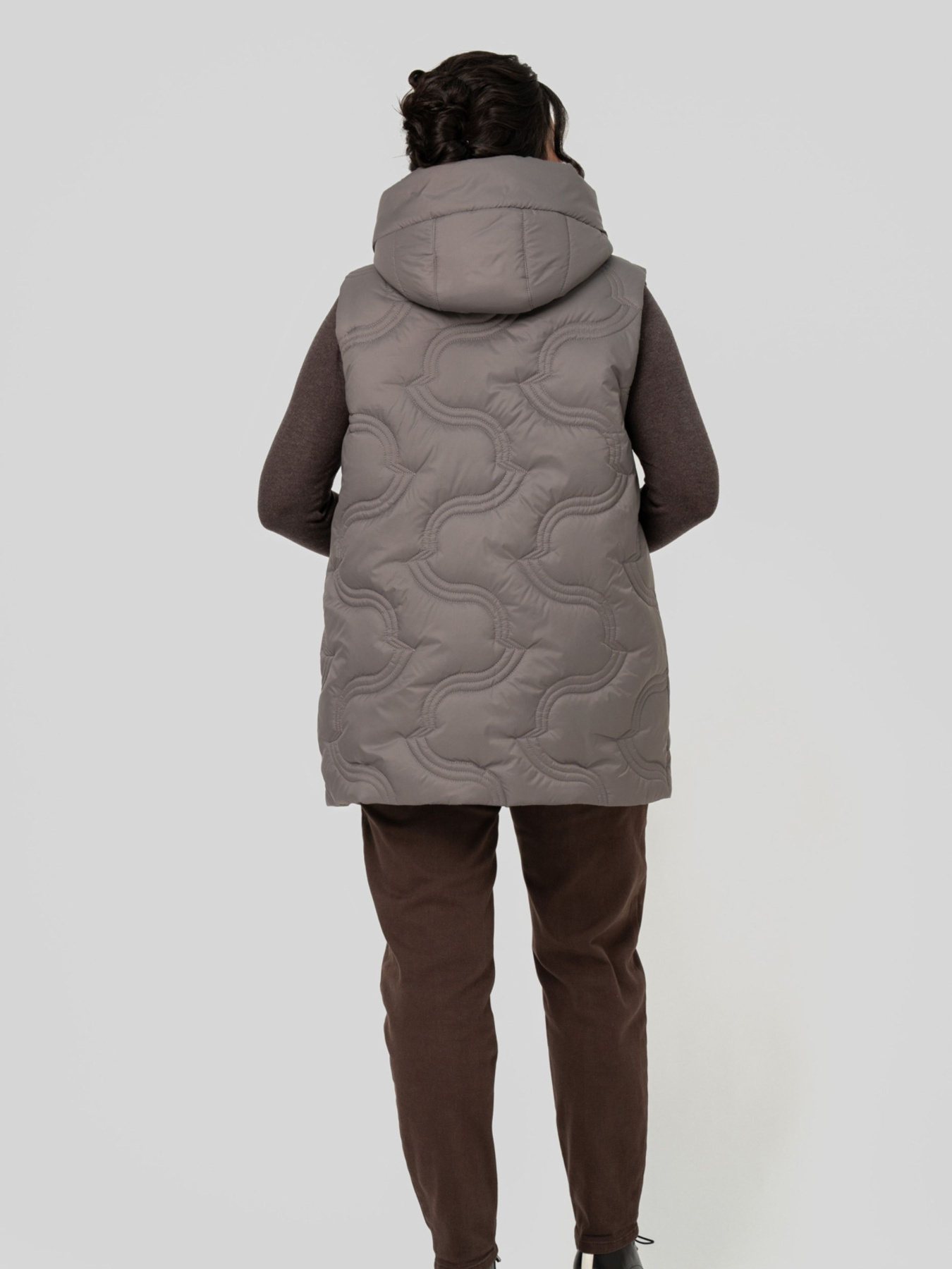 Утепленный жилет All Posa модель ap102477p-moko Фото