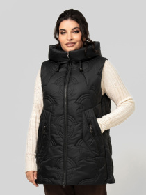 Жилет с утеплителем All Posa модель ap102477p-chornij Фото