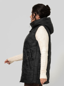 Жилет с утеплителем All Posa модель ap102477p-chornij Фото