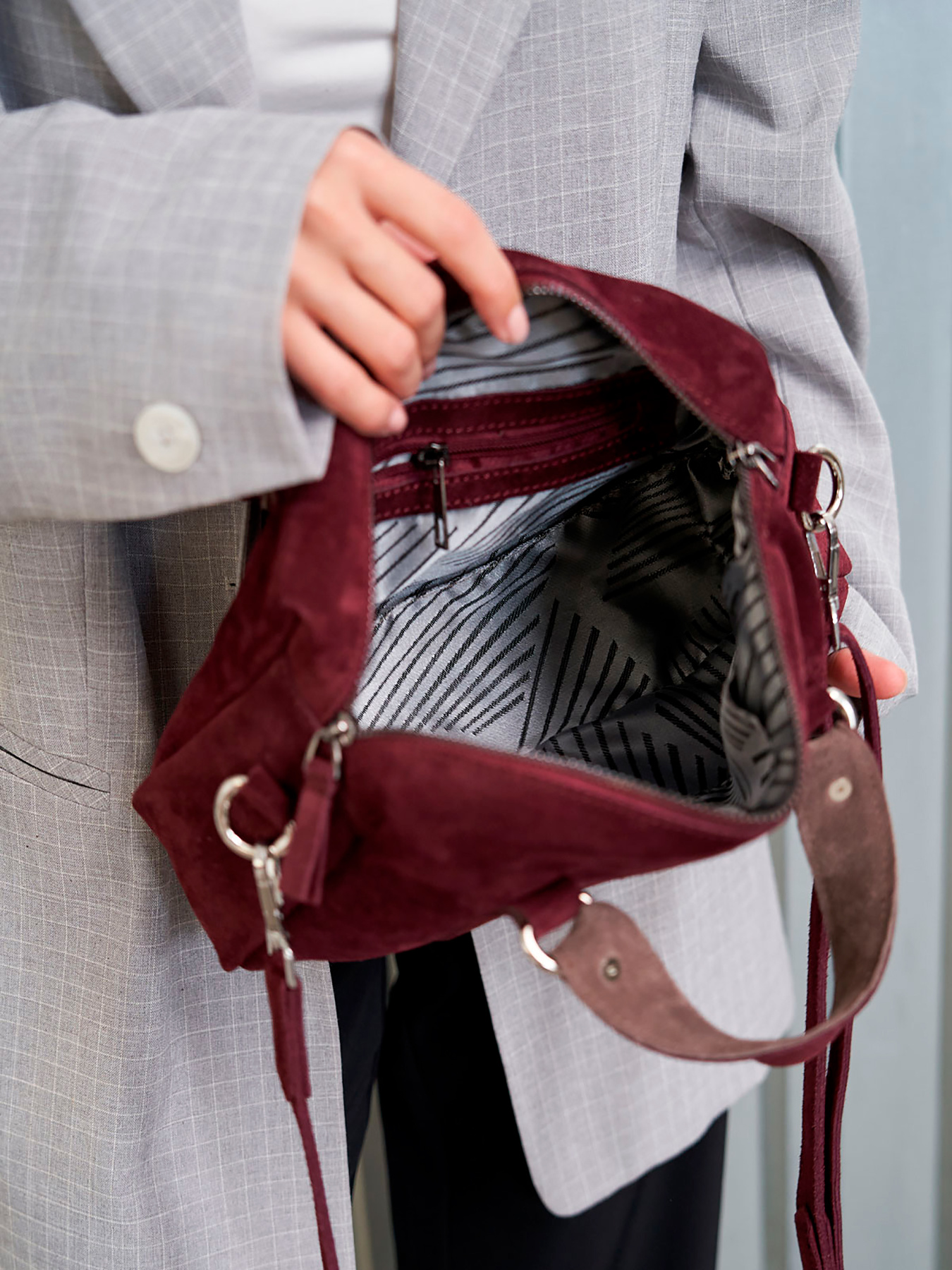 Сумка WeLassie модель zhnocha-shkrqna-sumka-melanq-bordovj Фото