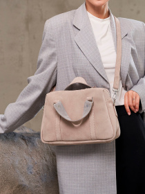 Сумка WeLassie модель zhnocha-shkrqna-sumka-melanq-bezhevij Фото