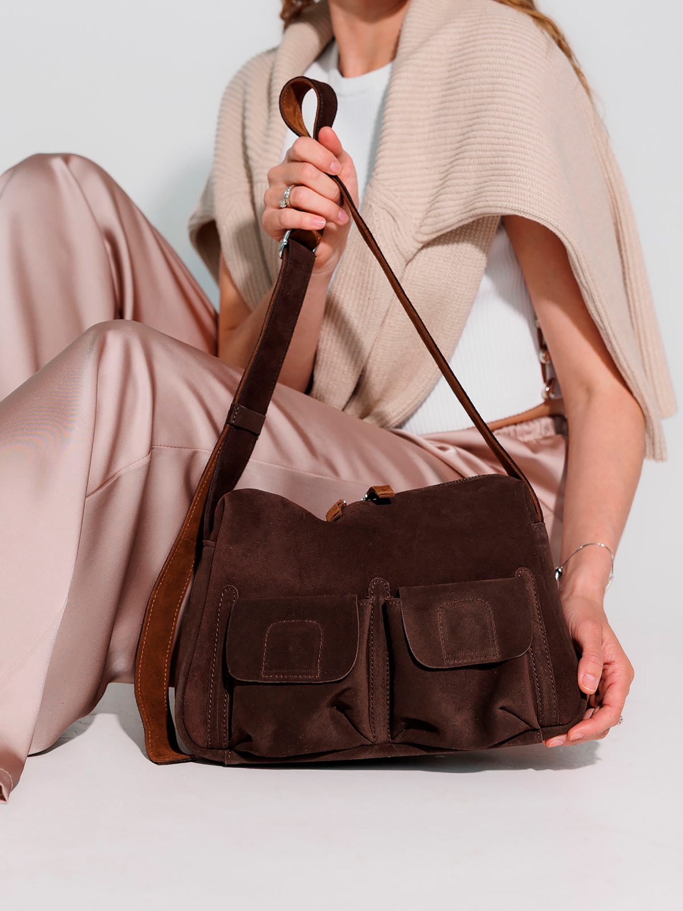 Хобо WeLassie модель zhnocha-shkrqna-sumka-otem-shokoladnij Фото