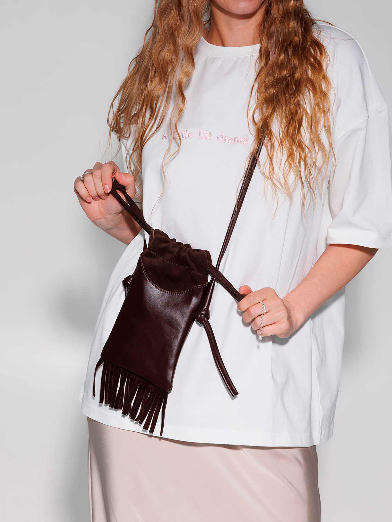 Крос-боді WeLassie модель shkrqna-zhnocha-sumka-rj-shokoladnij Фото