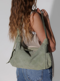 Хобо WeLassie модель shkrqna-zamsheva-zhnocha-sumka-glorq-svtlo-olivkovij Фото