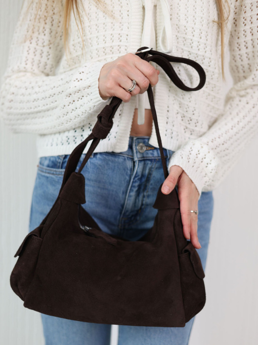 Хобо WeLassie модель shkrqna-zamsheva-zhnocha-sumka-selena-shokoladnij Фото