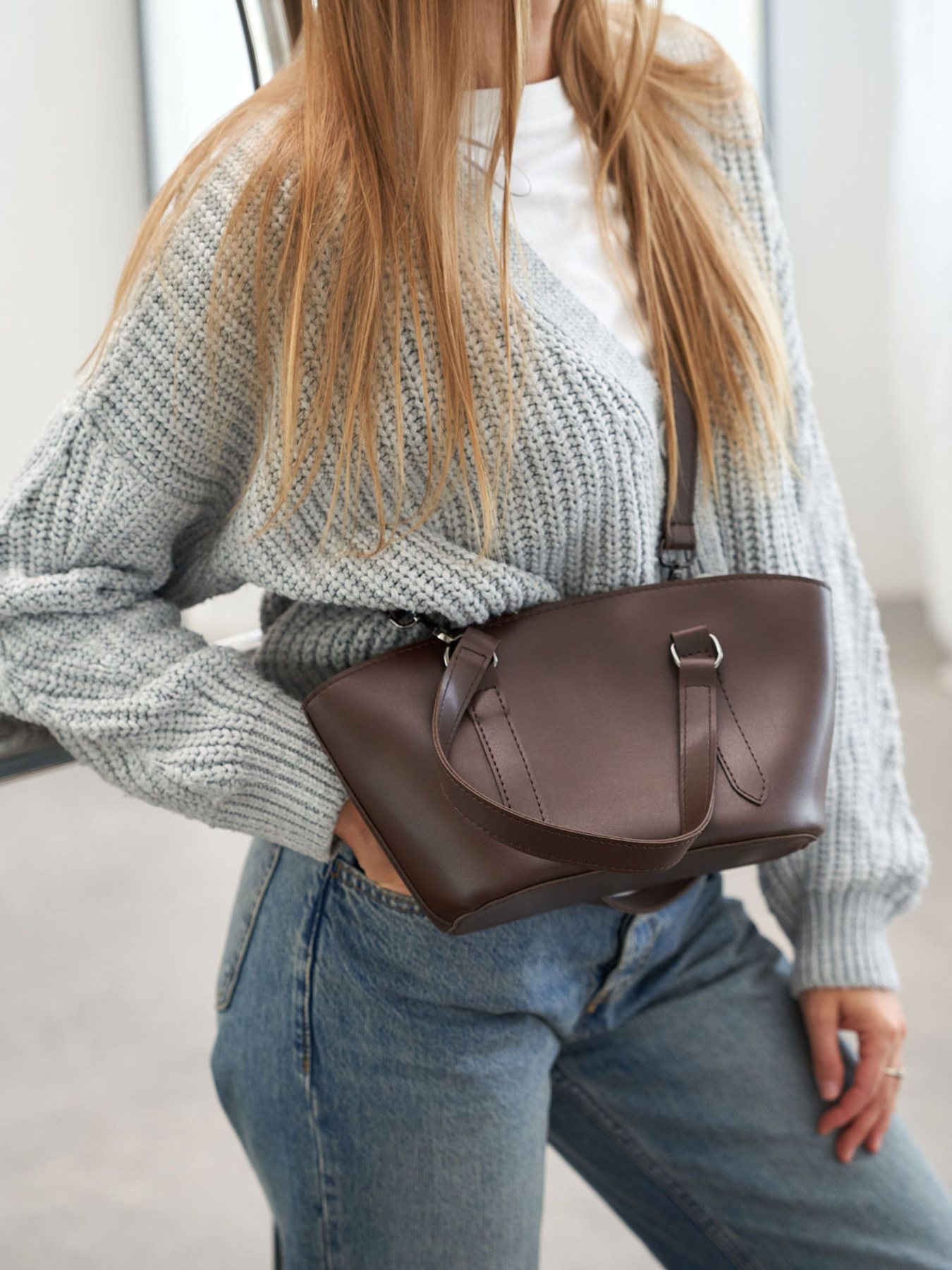 Сумка WeLassie модель zhnocha-sumochka-kora-shokoladnij Фото