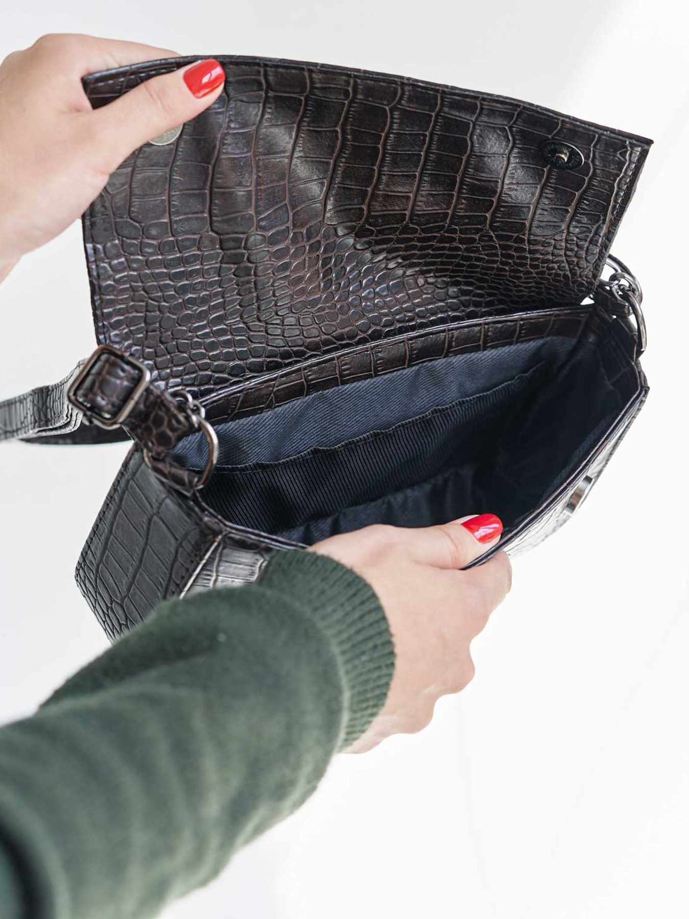 Сумка WeLassie модель zhnocha-sumka-mona-shokoladnyj-kroko Фото