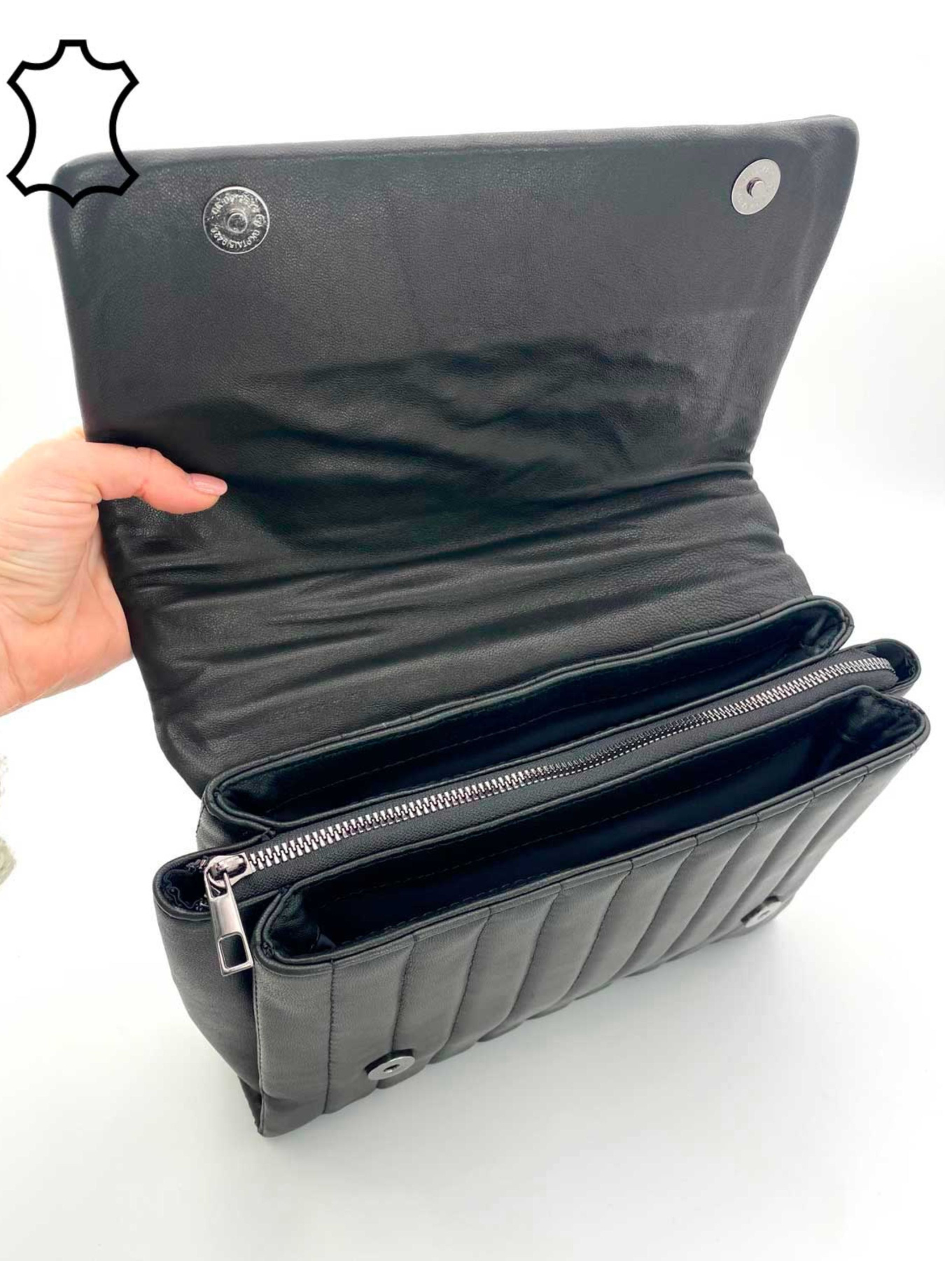 Сумка WeLassie модель shkrqna-zhnocha-sumka-temm-chornij Фото