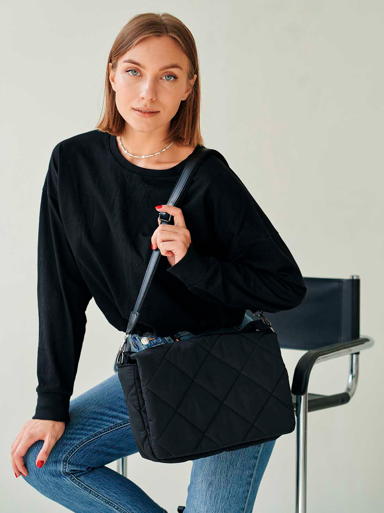 Сумка WeLassie модель sumka-zhnocha-nejlonova-lola-chornij Фото