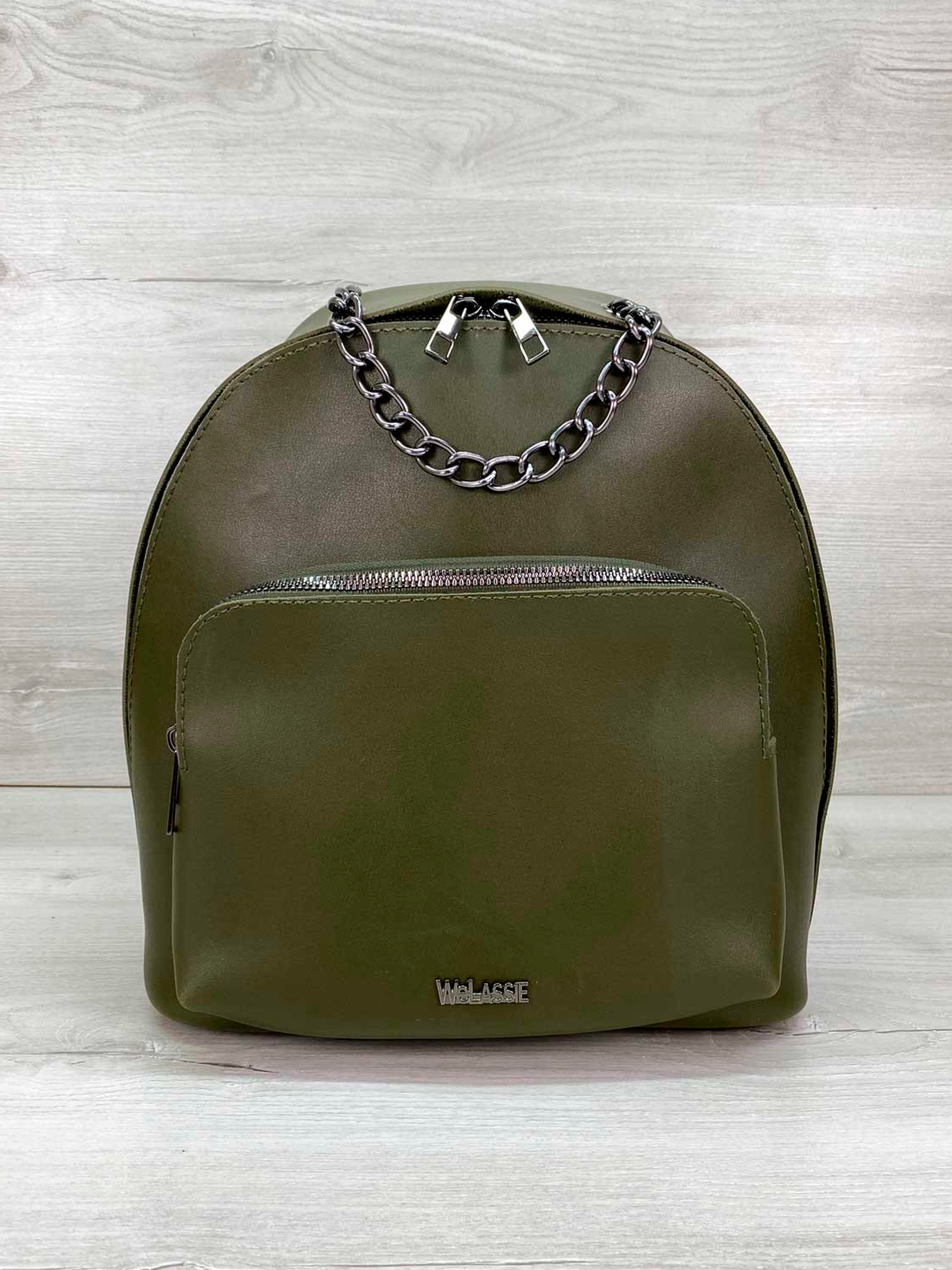 Рюкзак WeLassie модель zhnochij-modnij-ryukzak-andres-olivkovij Фото