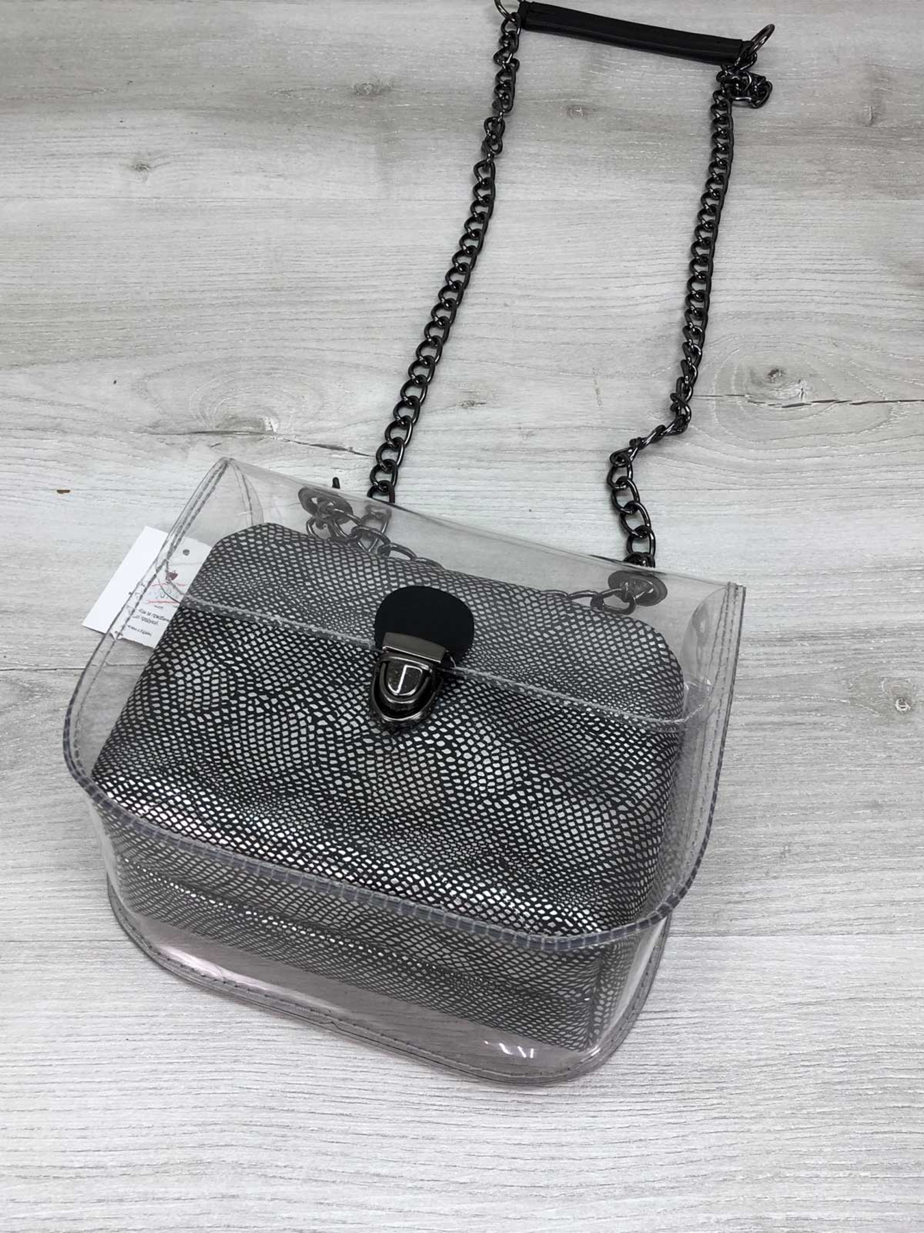 Сумка WeLassie модель sumka-selena-prozorij-kosmetichka-srblo Фото