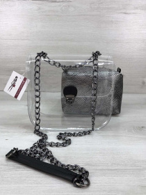 Сумка WeLassie модель sumka-selena-prozorij-kosmetichka-srblo Фото