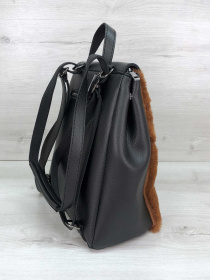 Рюкзак WeLassie модель zhnochij-ryukzak-fab-chornij-z-rudim-hutrom Фото