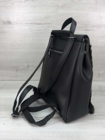 Рюкзак WeLassie модель zhnochij-ryukzak-fab-chornij-z-olivkovim-hutrom Фото