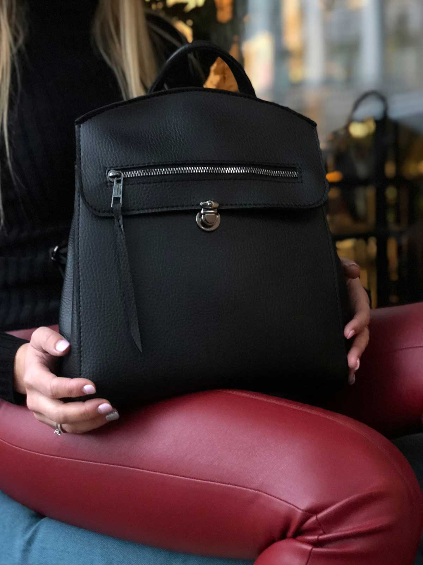 Рюкзак WeLassie модель sumka-ryukzak-zhnochij-dens-chornij Фото