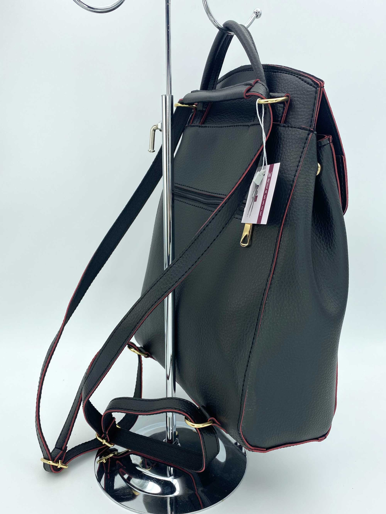 Повсякденний рюкзак WeLassie модель ryukzak-sumka-serce-chornij-z-chervonim Фото