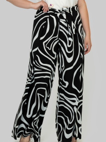 Брюки палаццо All Posa модель ap102499p-chorno-blij Фото