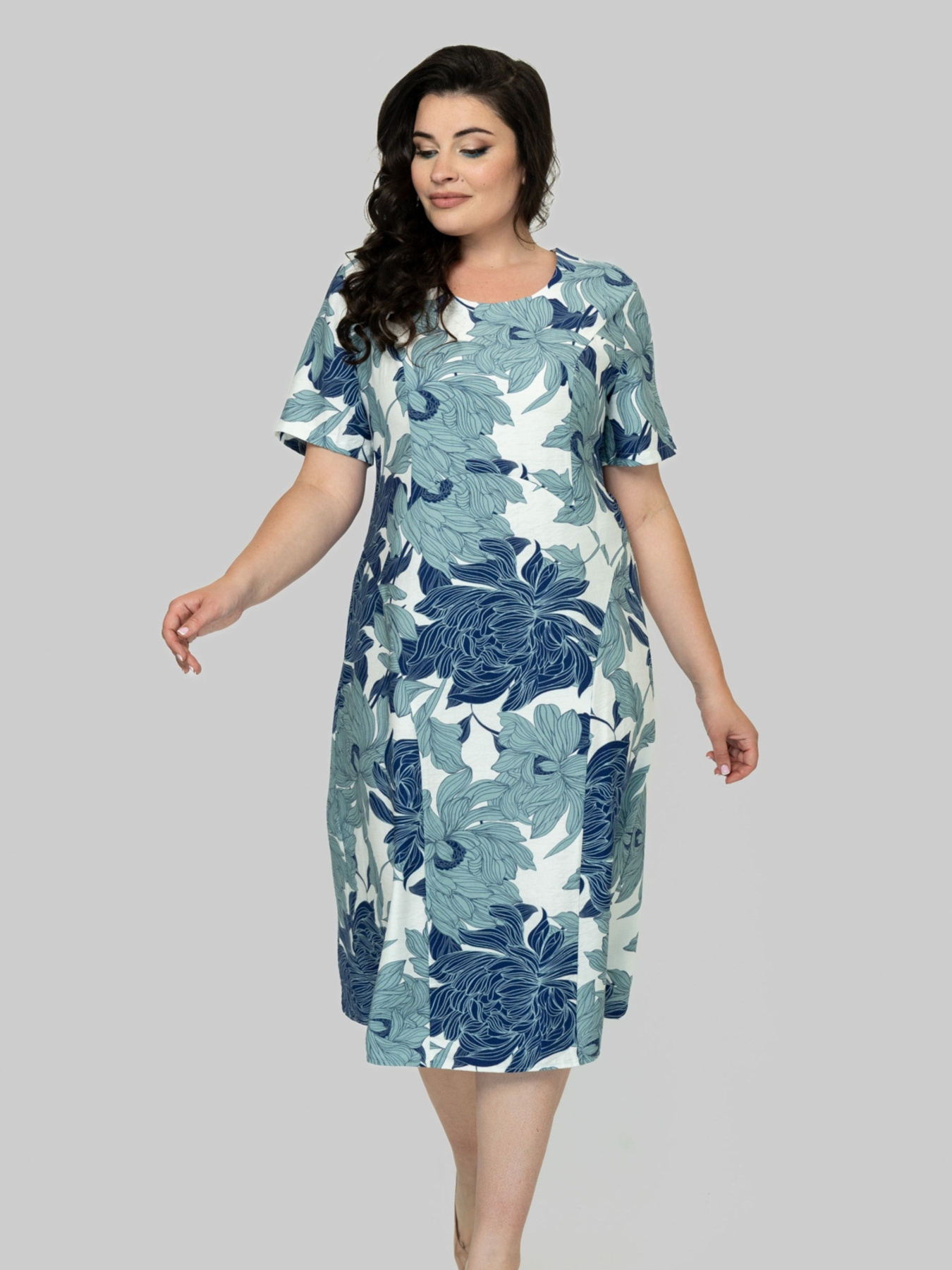 Платье миди All Posa модель ap102459p-molochno-fstashkovij Фото